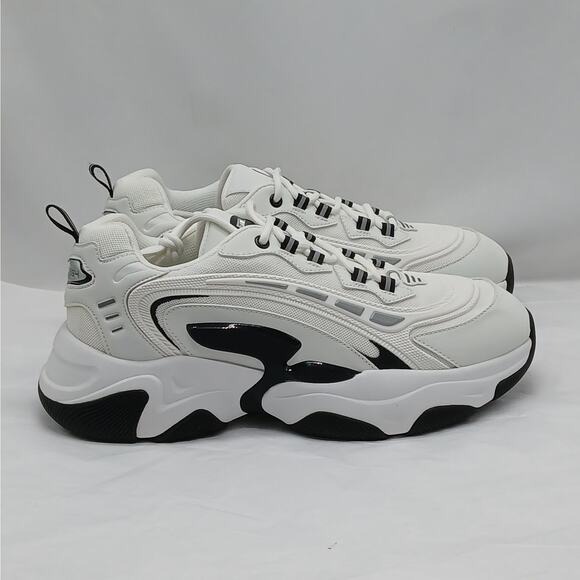 Steve Madden Flex Women's Sneakers Size 10M White/Black Low Top Running Shoes - Picture 1 of 10